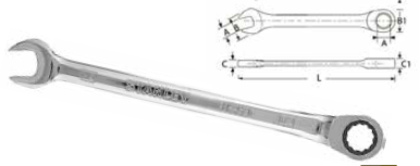 STY LLAVE COMBINADA RATCHET 14MM 91 978