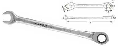 STY LLAVE COMBINA RATCHET 18MM 4 91 982