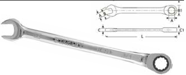 STY LLAVE COMBINAD RATCHET 5/8 pulg 91 970LA