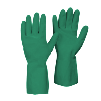 Guante Nitrilo flocado verde-L