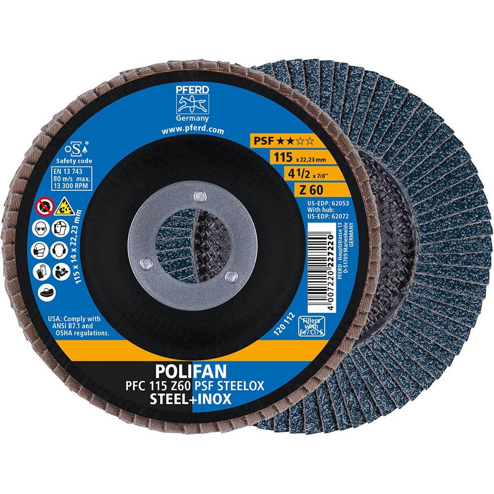 Discos Traslapados Polifan 4 1/2" Inox