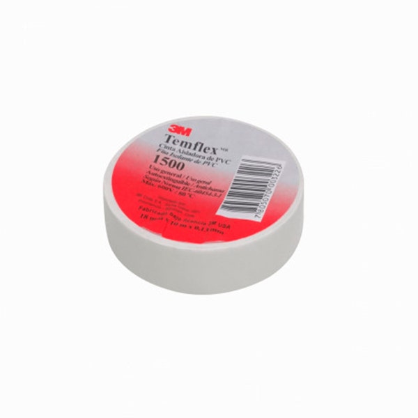 Cinta eléctrica aislante BLANCA 3M 1500 Temflex 18 mm x 10 m